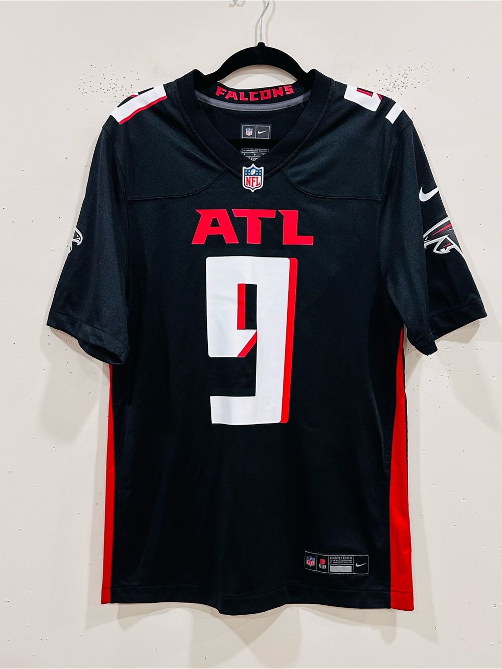 Nike Atlanta Falcons #9 Michael Penix Jr Black Football Game Jersey Mens Size S
